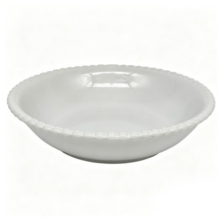 Assiette creuse blanche boule