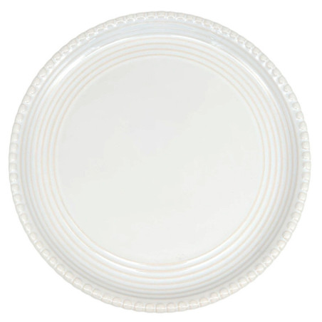 Assiette plate blanche boule