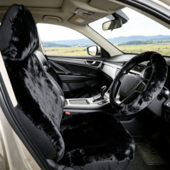 Housse siege auto/volant peluche