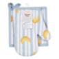Set gant manique croissant bleu