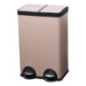 Poubelle de tri 2x30l beige