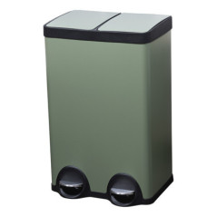 Poubelle de tri 2x30l vert