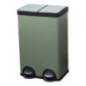 Poubelle de tri 2x30l vert