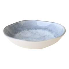 Assiette creuse grise organique