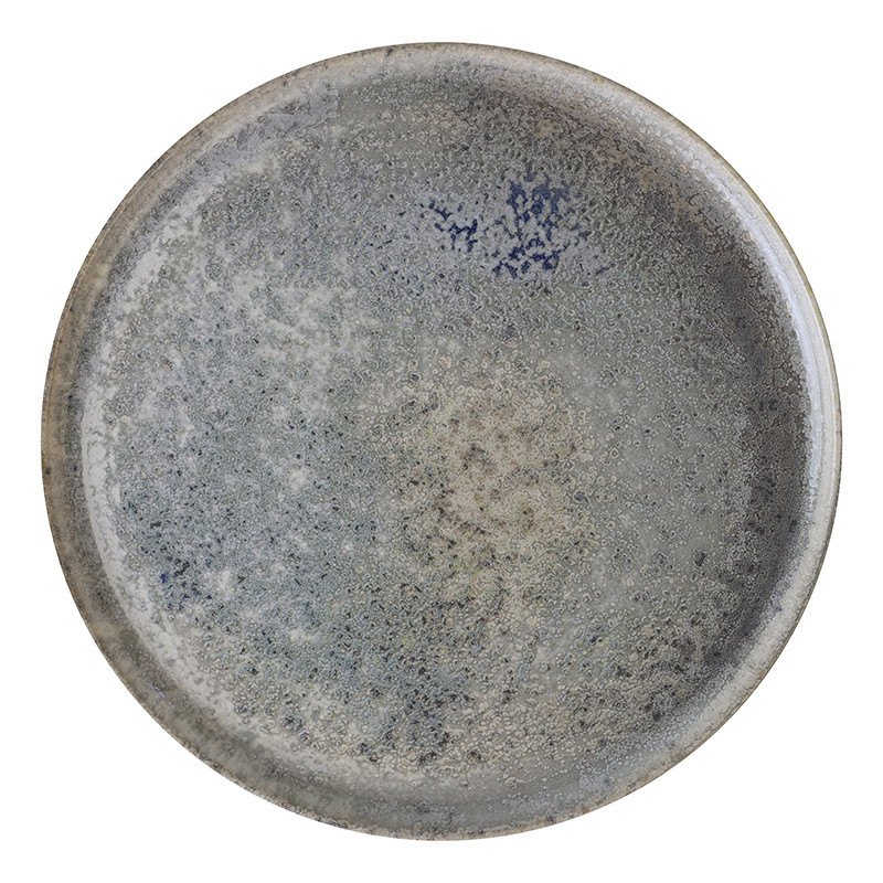 Assiette plate gris bleu