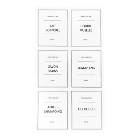 6 etiquettes apothicaire 500ml