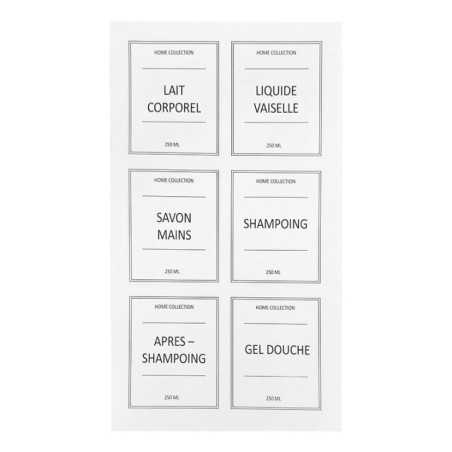 6 etiquettes apothicaire 250ml