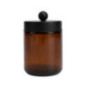 Pot coton tige verre metal marro