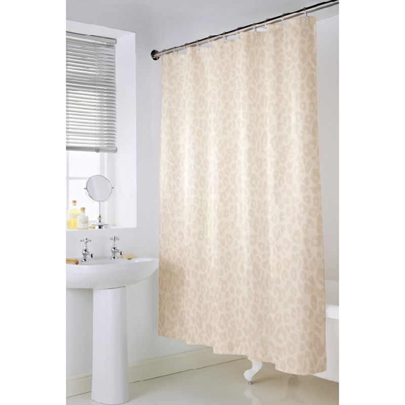 Rideau de douche leopard beige