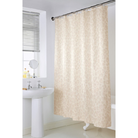 Rideau de douche leopard beige