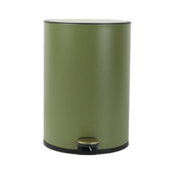 Poubelle sdb 5l vert/dore