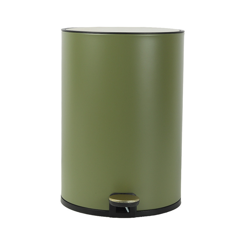 Poubelle sdb 5l vert/dore