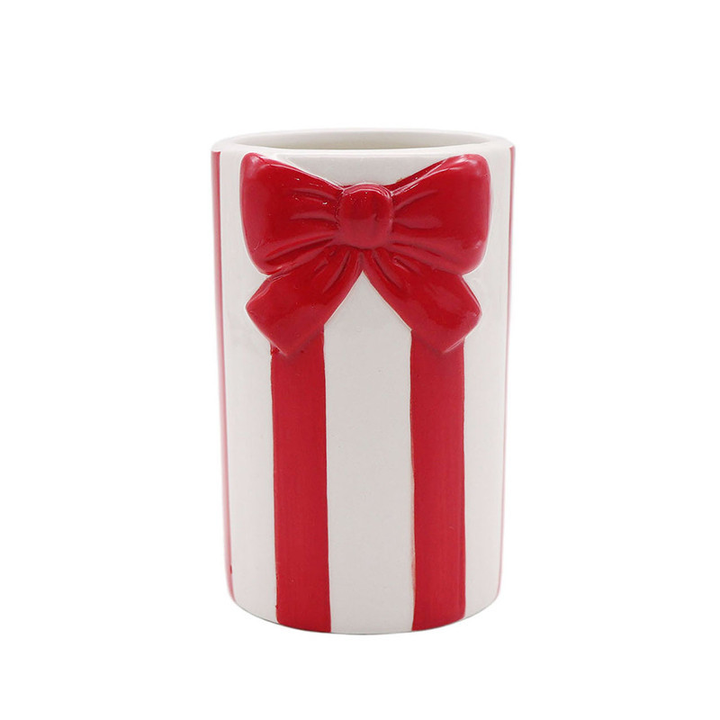 Pot brosse a dent noeud rouge