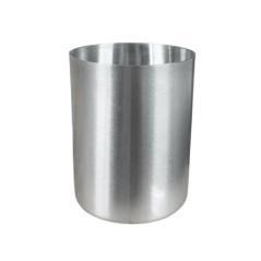 Pot a brosse a dent metal argent