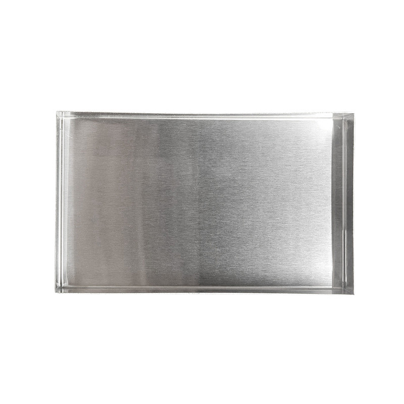Plateau sdb metal argent