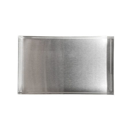 Plateau sdb metal argent