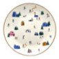 Assiette plate motif ski d25cm