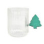 Mug en verre strie anse sapin