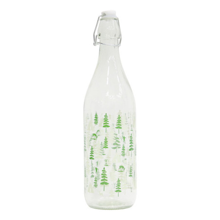 Bouteille en verre  montagne