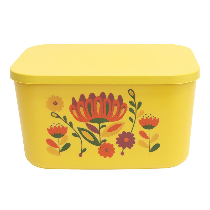 Boite couvercle jaune petit