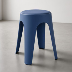 Tabouret assise molletonnee