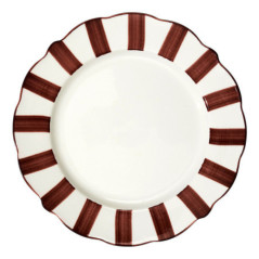 Assiette plate heritage bordeaux