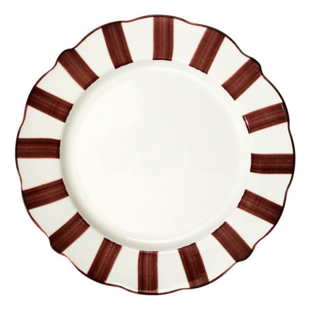 Assiette plate heritage bordeaux