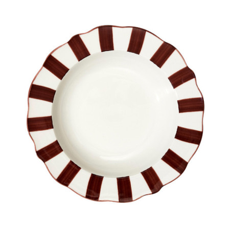 Assiette creuse bordeaux