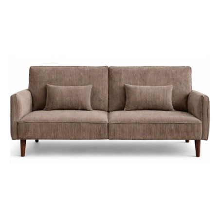 Canape velours andrew taupe
