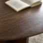 Table ronde effet noyer nora