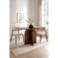 Table ronde effet noyer nora