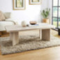 Table basse effet travertin