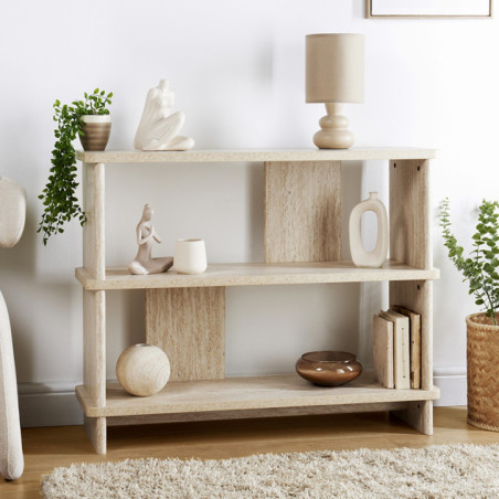 Etagere large effet travertin
