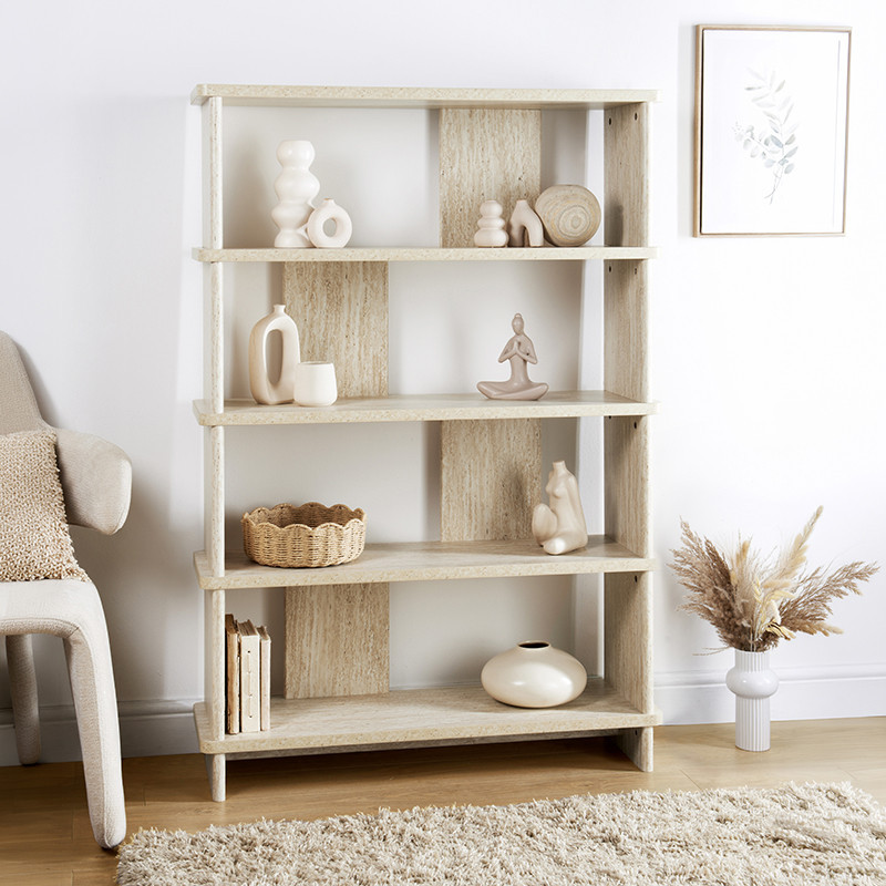 Etagere haute effet travertin