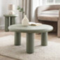 Table basse pieds larges vert