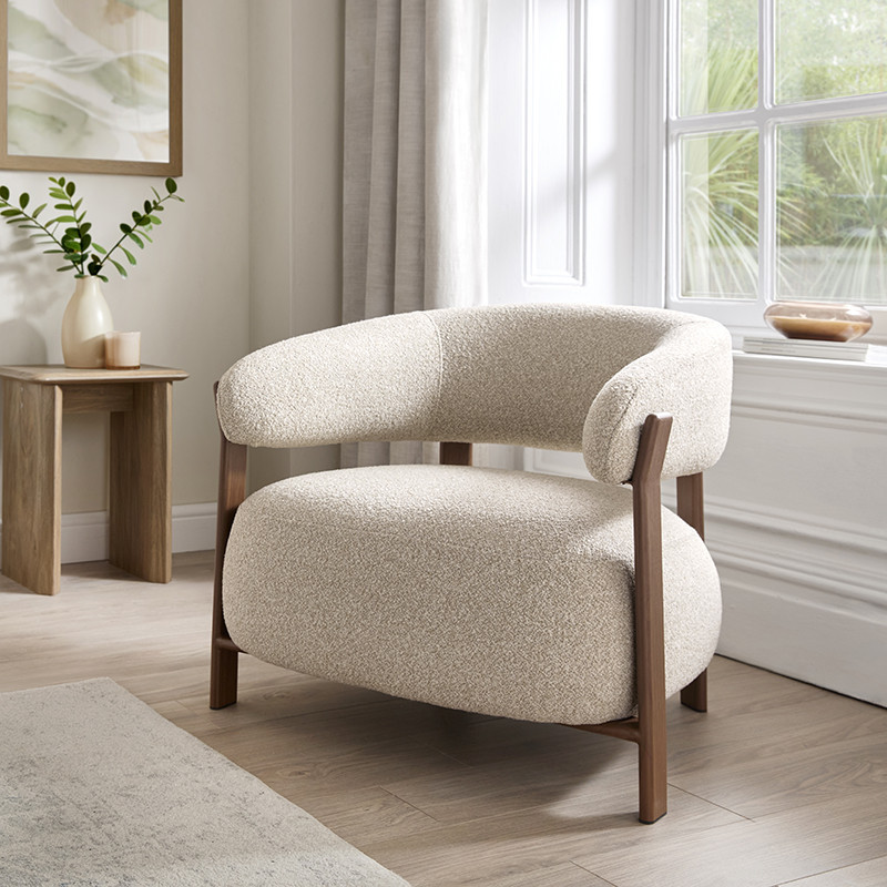 Fauteuil enveloppant halo creme