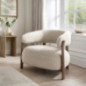 Fauteuil enveloppant halo creme