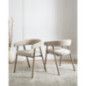 2 chaises creme pieds effet mang