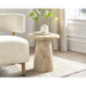 Table d appoint effet travertin