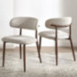 2 chaises pietement effet noyer