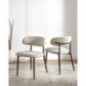 2 chaises pietement effet noyer