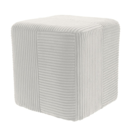 Pouf carre velours cotele large