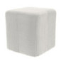 Pouf carre velours cotele large