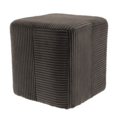 Pouf carre velours cotele large
