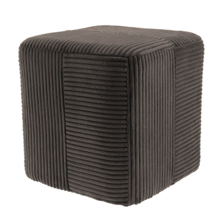 Pouf carre velours cotele large