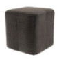 Pouf carre velours cotele large