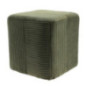 Pouf carre velours cotele large