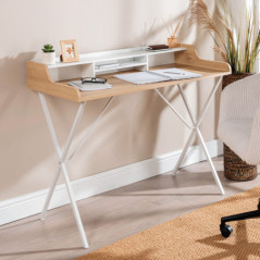 Bureau blanc / bois a/ compartim