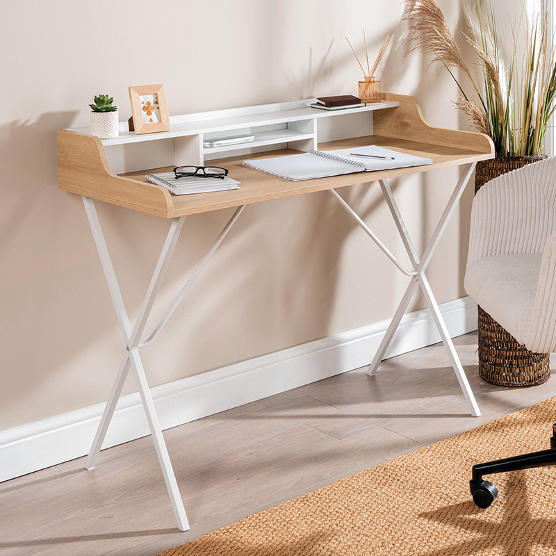 Bureau blanc / bois a/ compartim