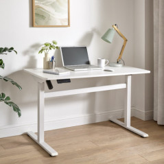 Bureau hauteur ajustable blanc